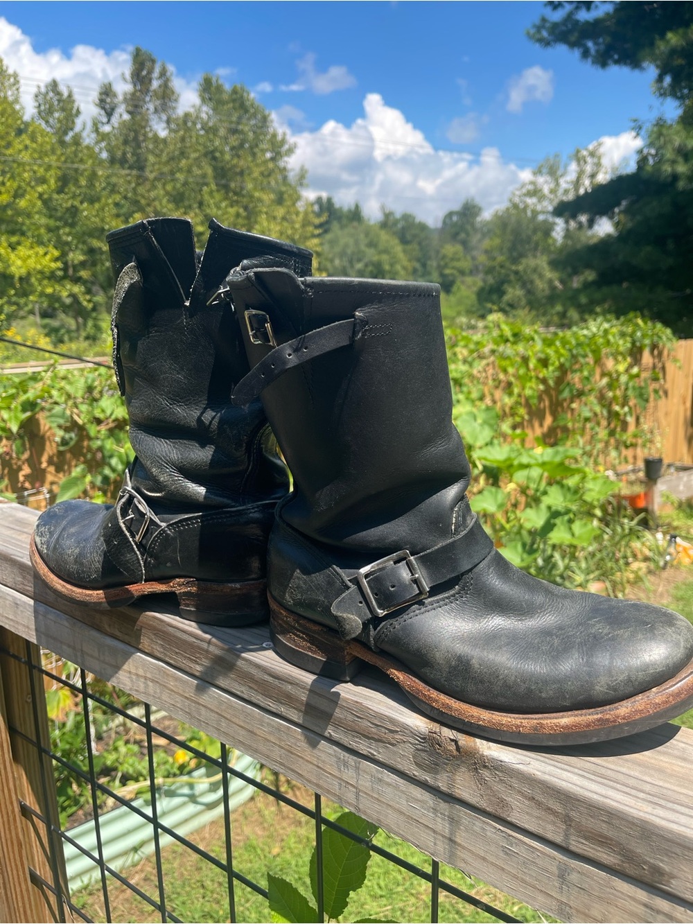 Women’s Black Double rrl vintage motorcycle boots 7